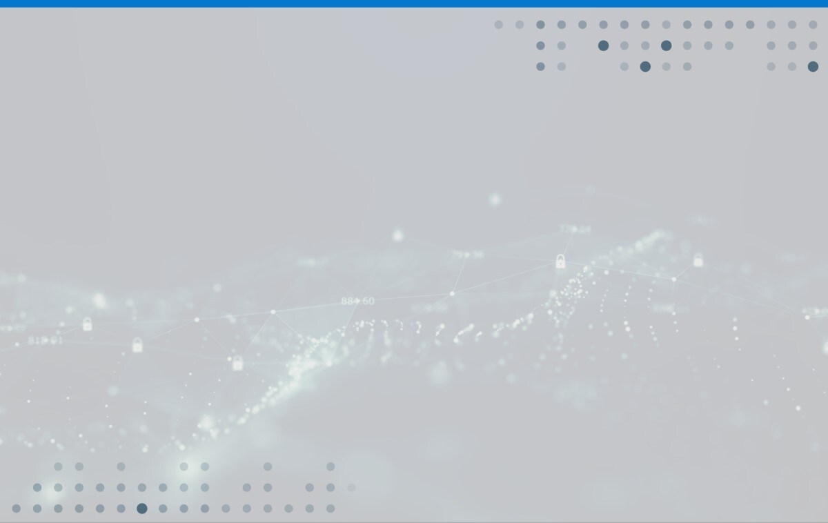 Grey Background with Blue and Grey Dots with White Locks and Waves in the background